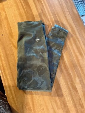 Gymshark Olive Green Camo High-Waist Leggings